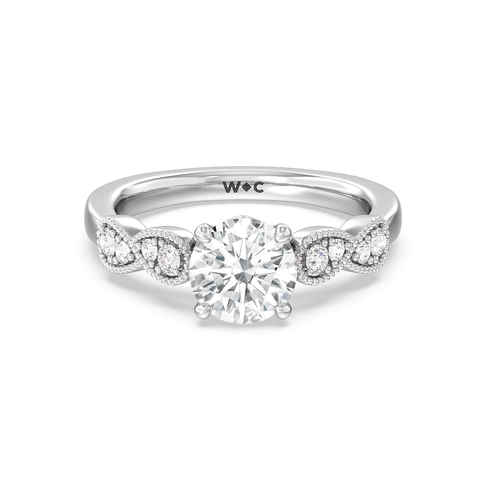 vintage inspired engagement ring from with clarity