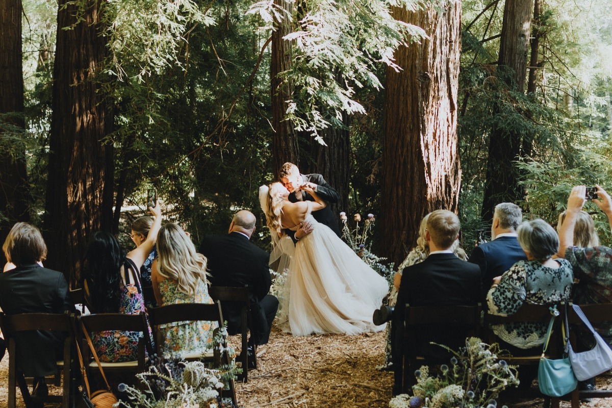 Redwoods forest wedding ceremony