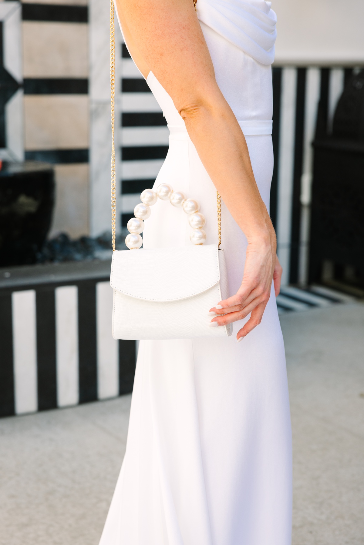 pearl handle bridal purse