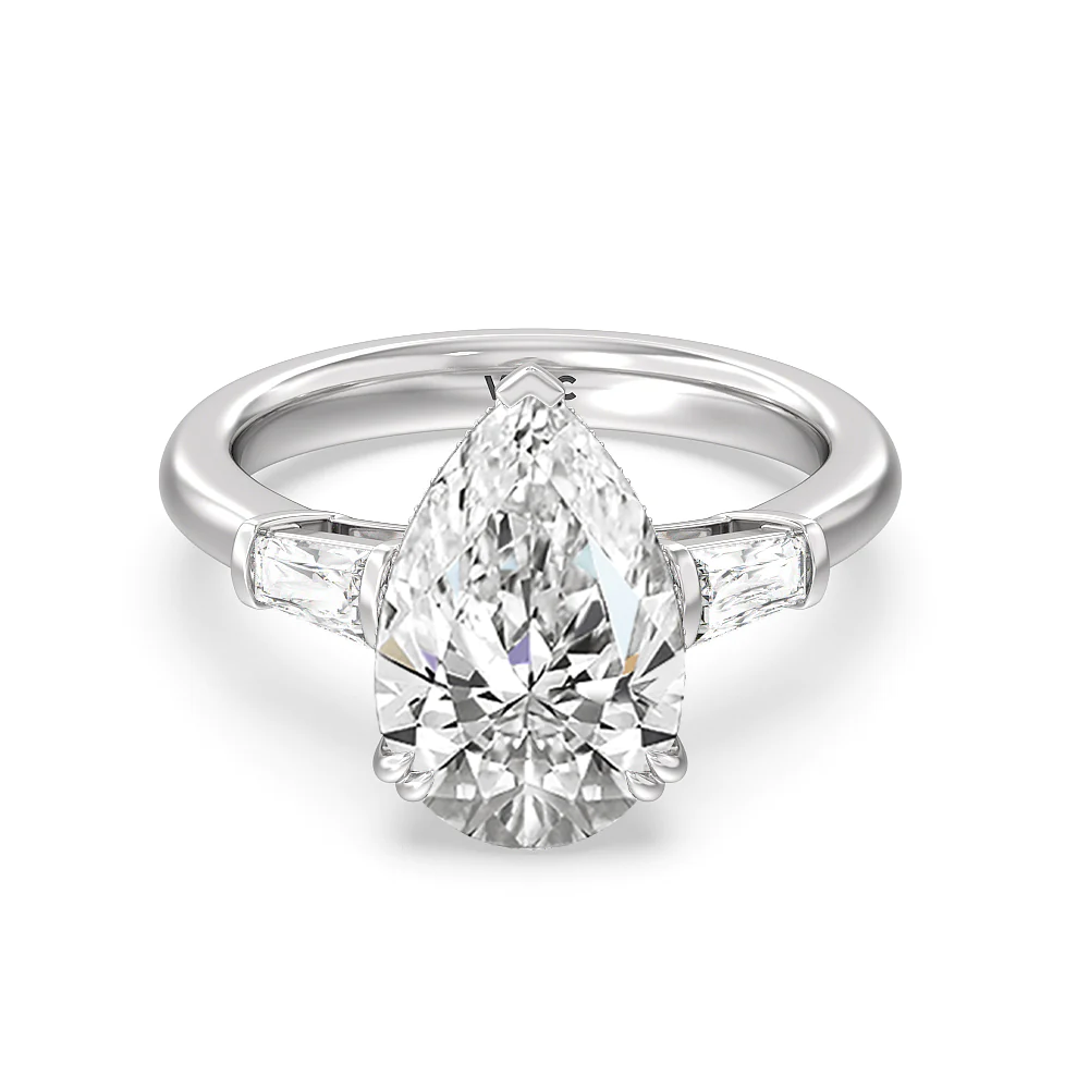large pear shaped diamond engagement ring from with clarity