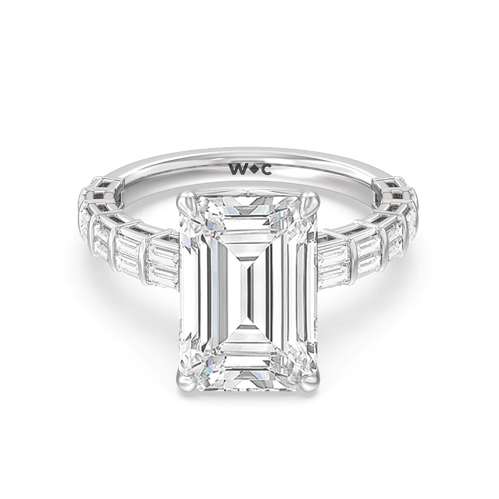 large emerald cut diamond ring from with clarity