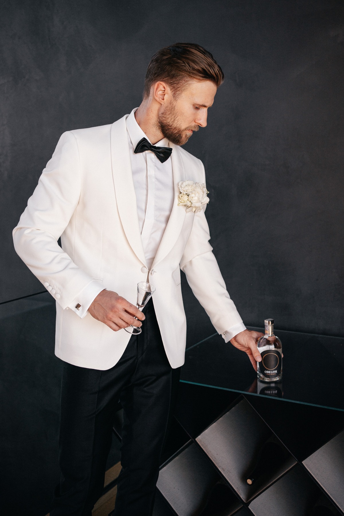 white wedding tuxedo jacket