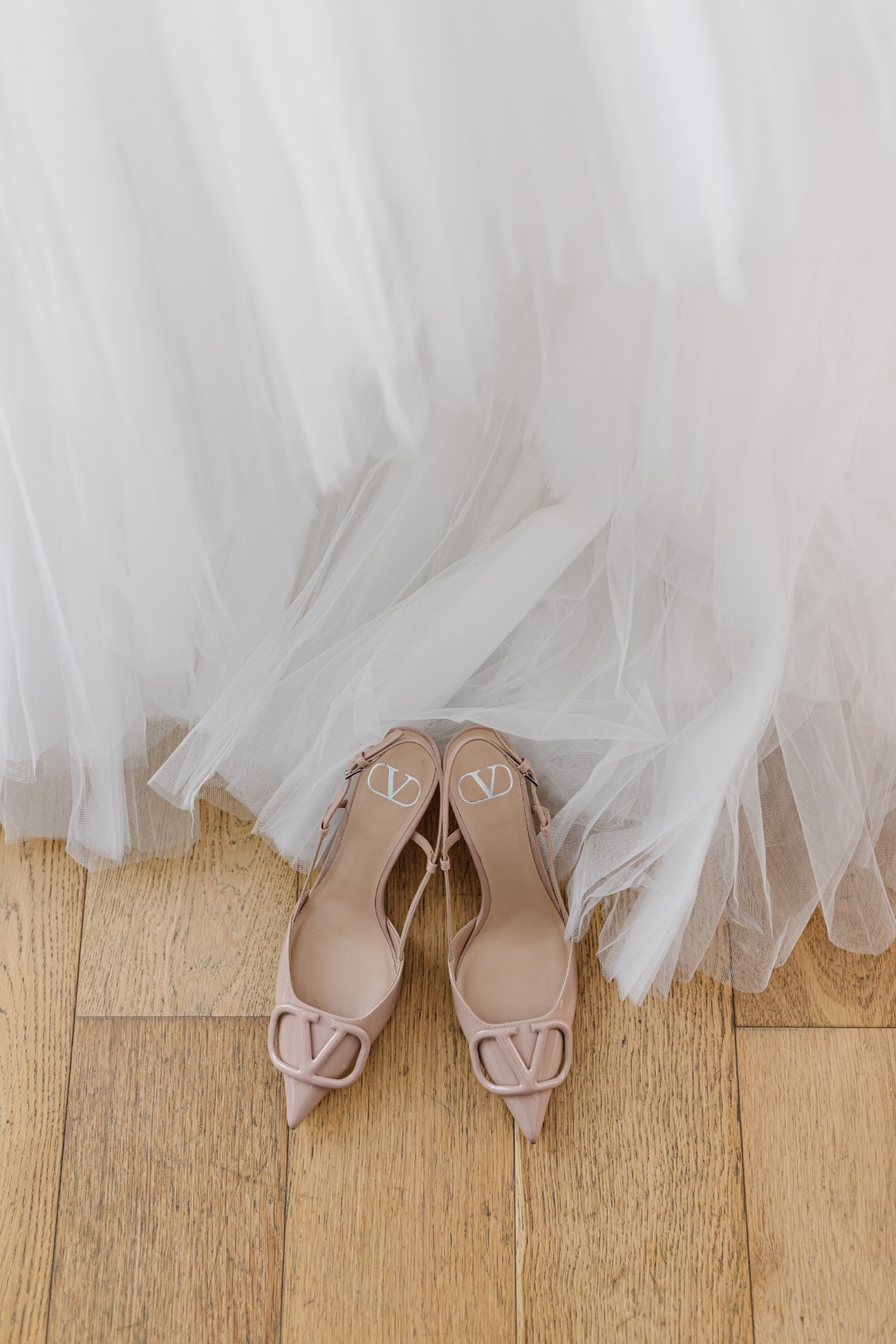 blush valentino wedding shoes