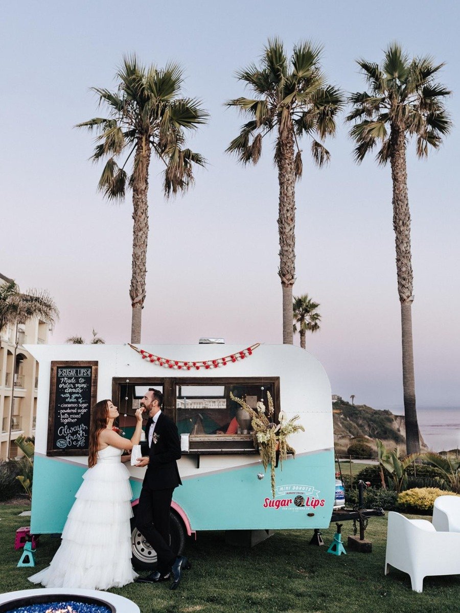 A festival-inspired coastal fusion wedding on the California cliffs