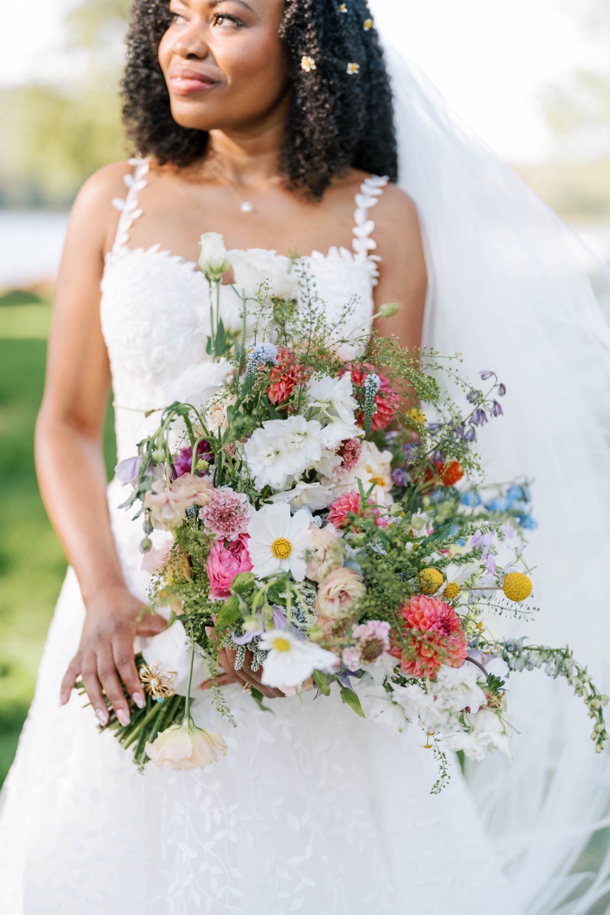 large wildflower bridal bouquet