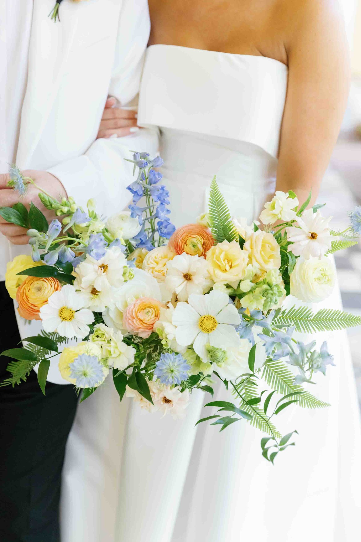 Luscious wildflower wedding bouquet in Charleston SC