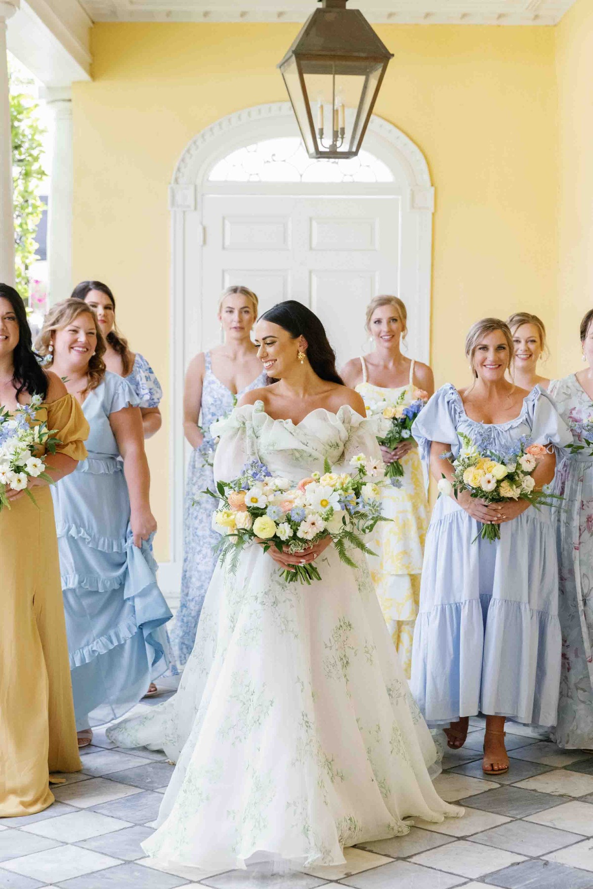 Pastel yellow and blue Italian garden inspired wedding 