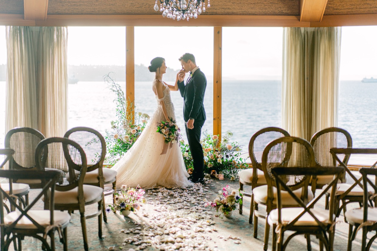 over the water ballroom wedding at the edgewater hotel