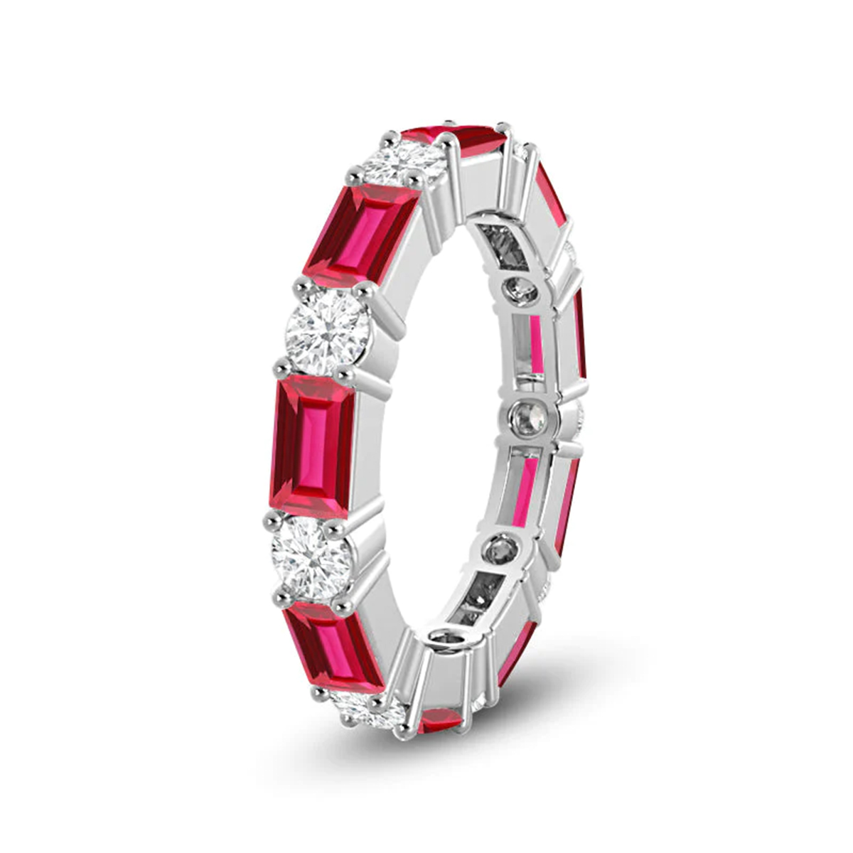 ruby and diamond eternity band from with clarity