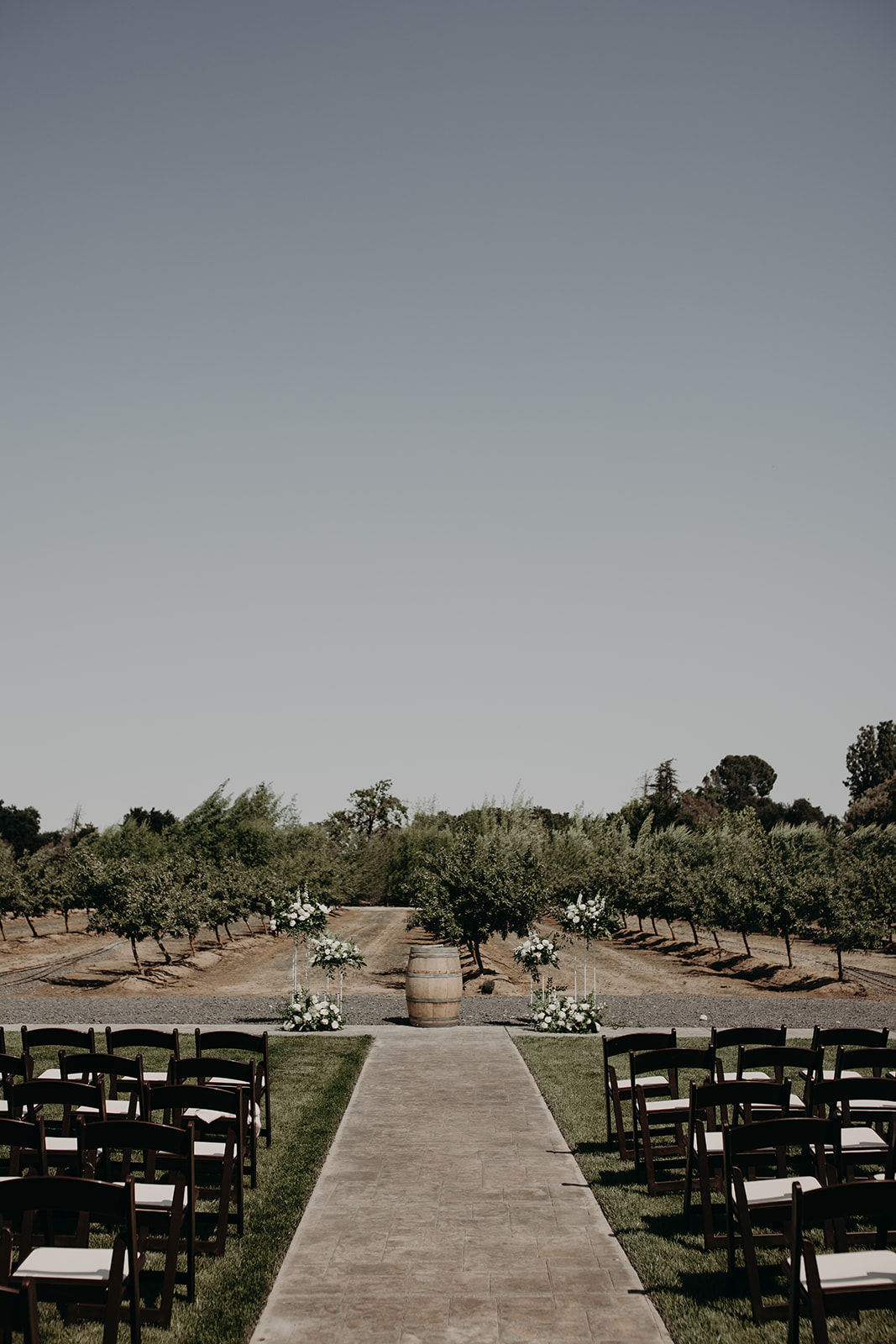 outdoor vineyard wedding ceremony