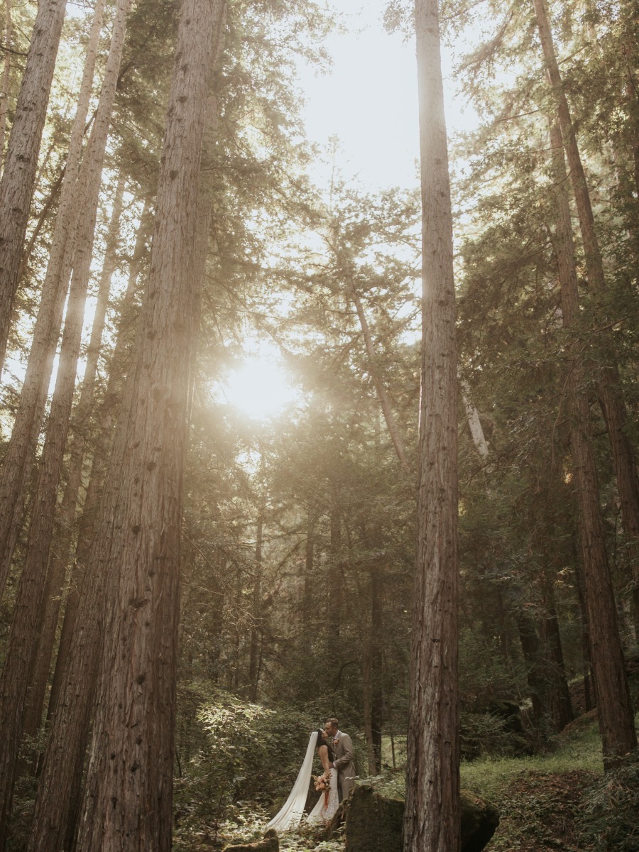 a secluded mountainside venue that overlooks monterey bay