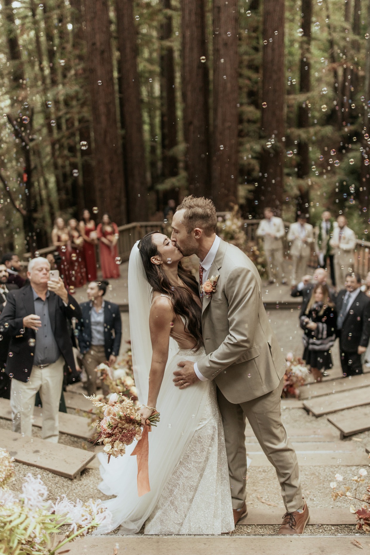 redwood forest wedding ceremony at kennolyn camp
