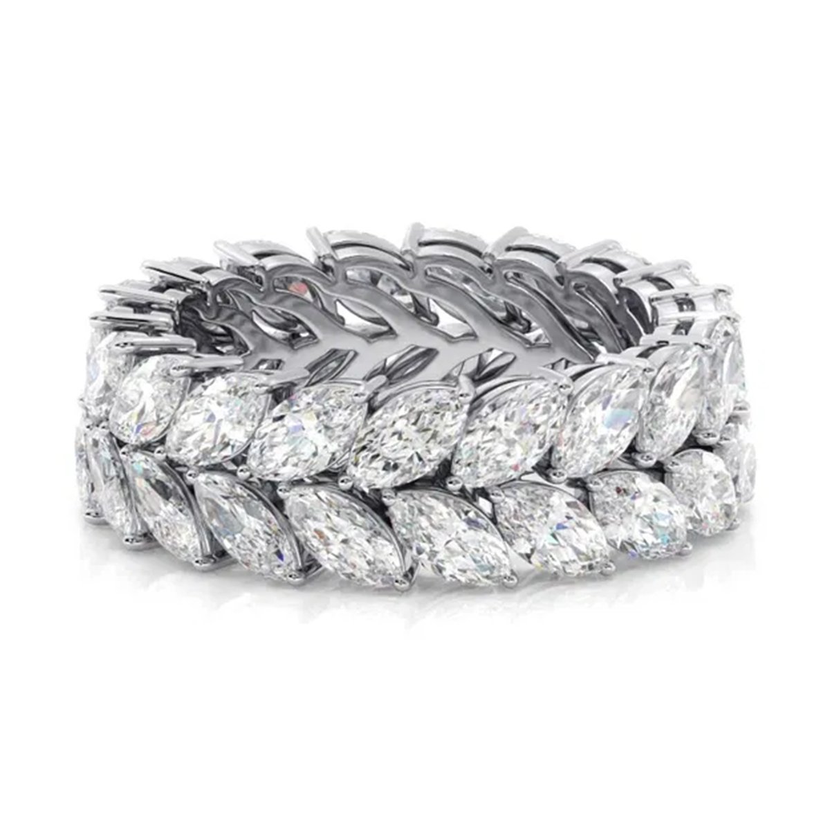 diamond leaf eternity ring from with clarity