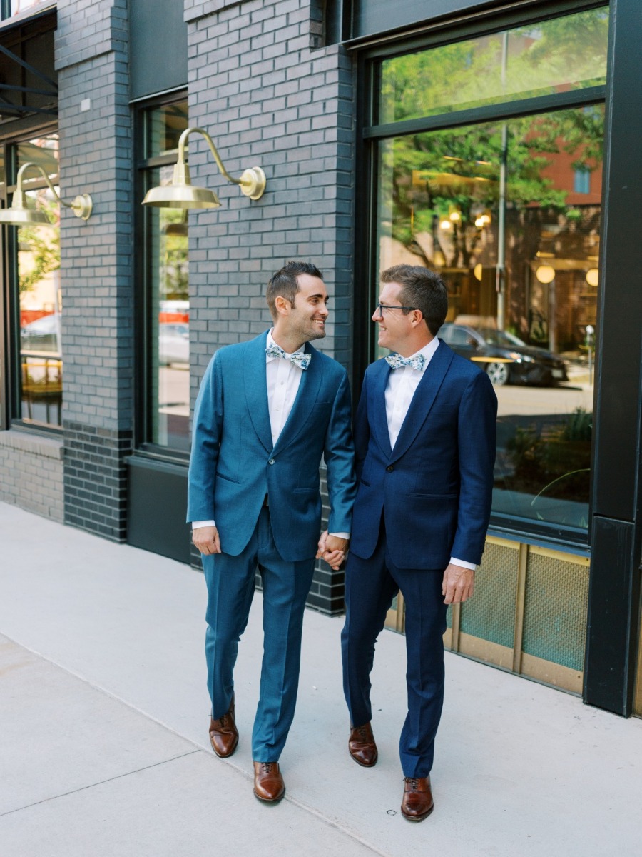 These grooms brought their love of food to their art gallery wedding