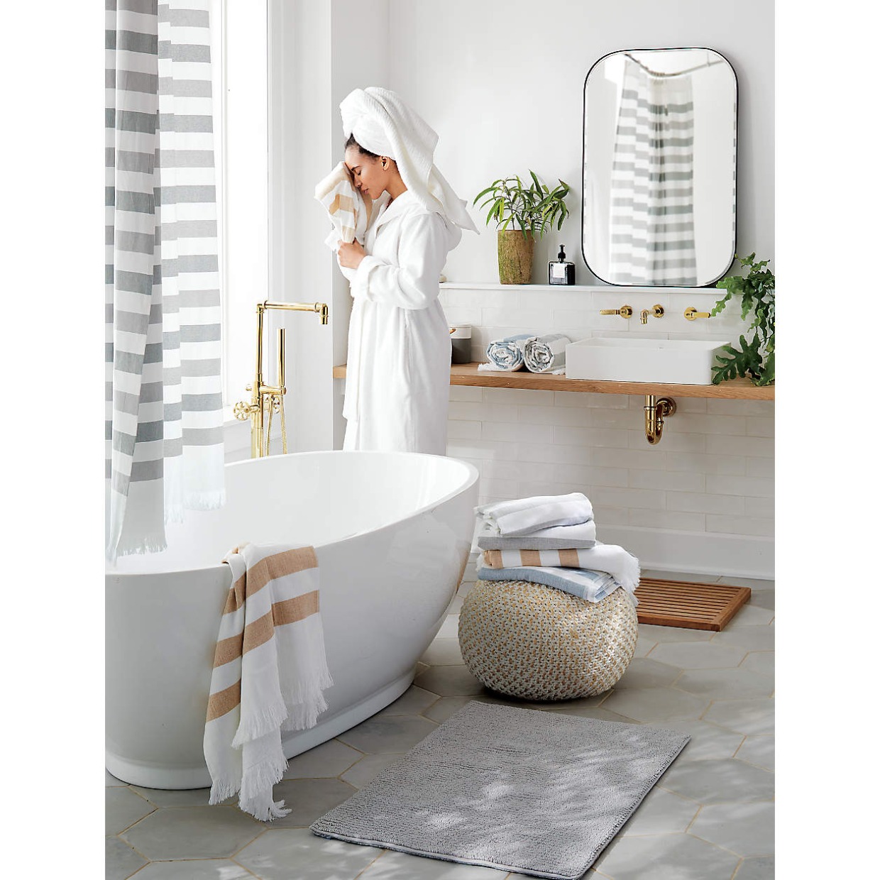 CedrosGreyFringeShowerCurtainJL19