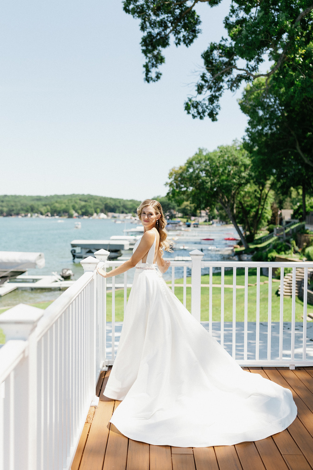 lakeside wedding ballgown