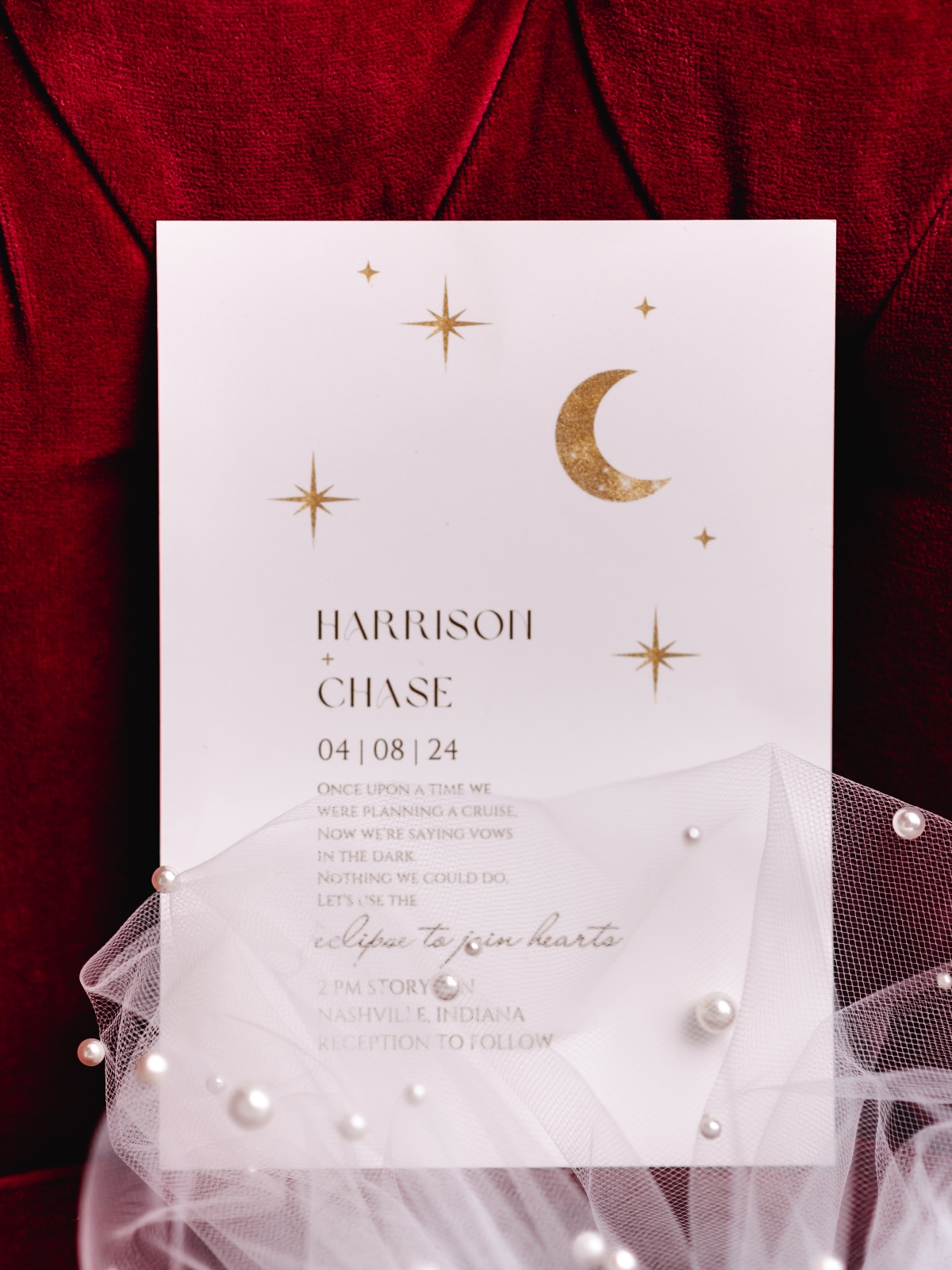  Eclipse Wedding invitation
