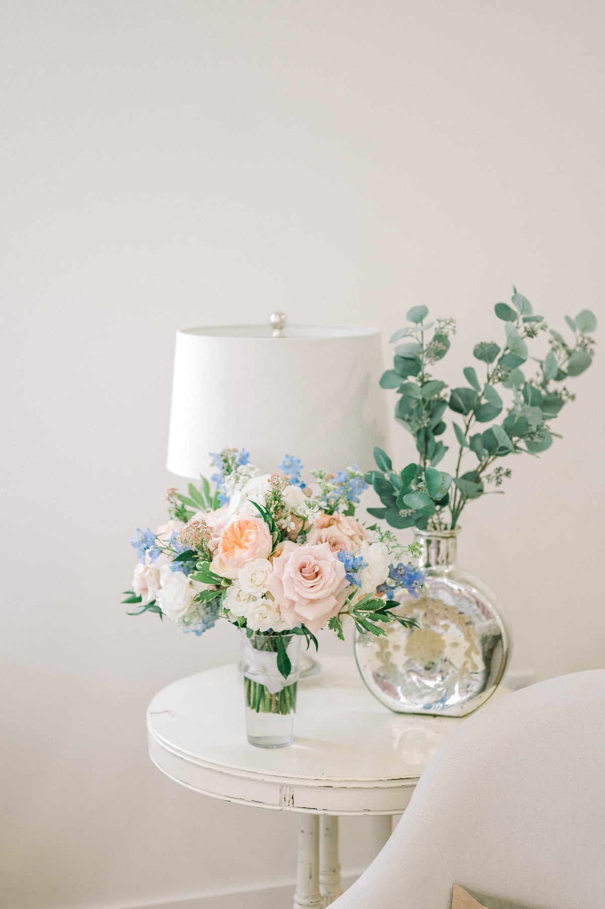 reception vase for bridal bouquet
