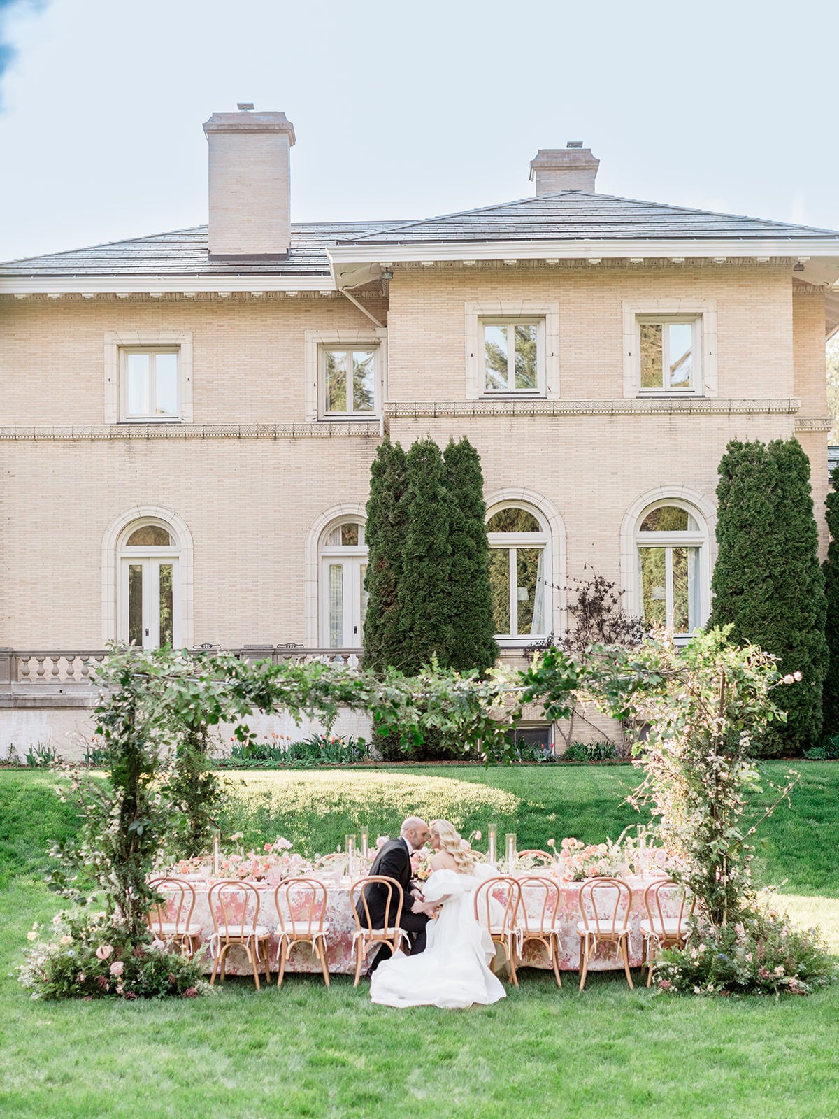 Dreamy and romantic wedding design overflowing with flowers