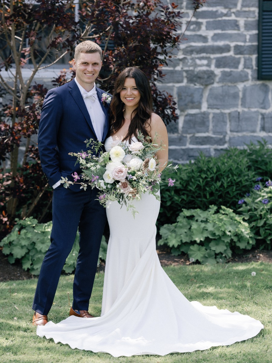 A popular podcaster's casually elegant lakeside wedding in Vermont