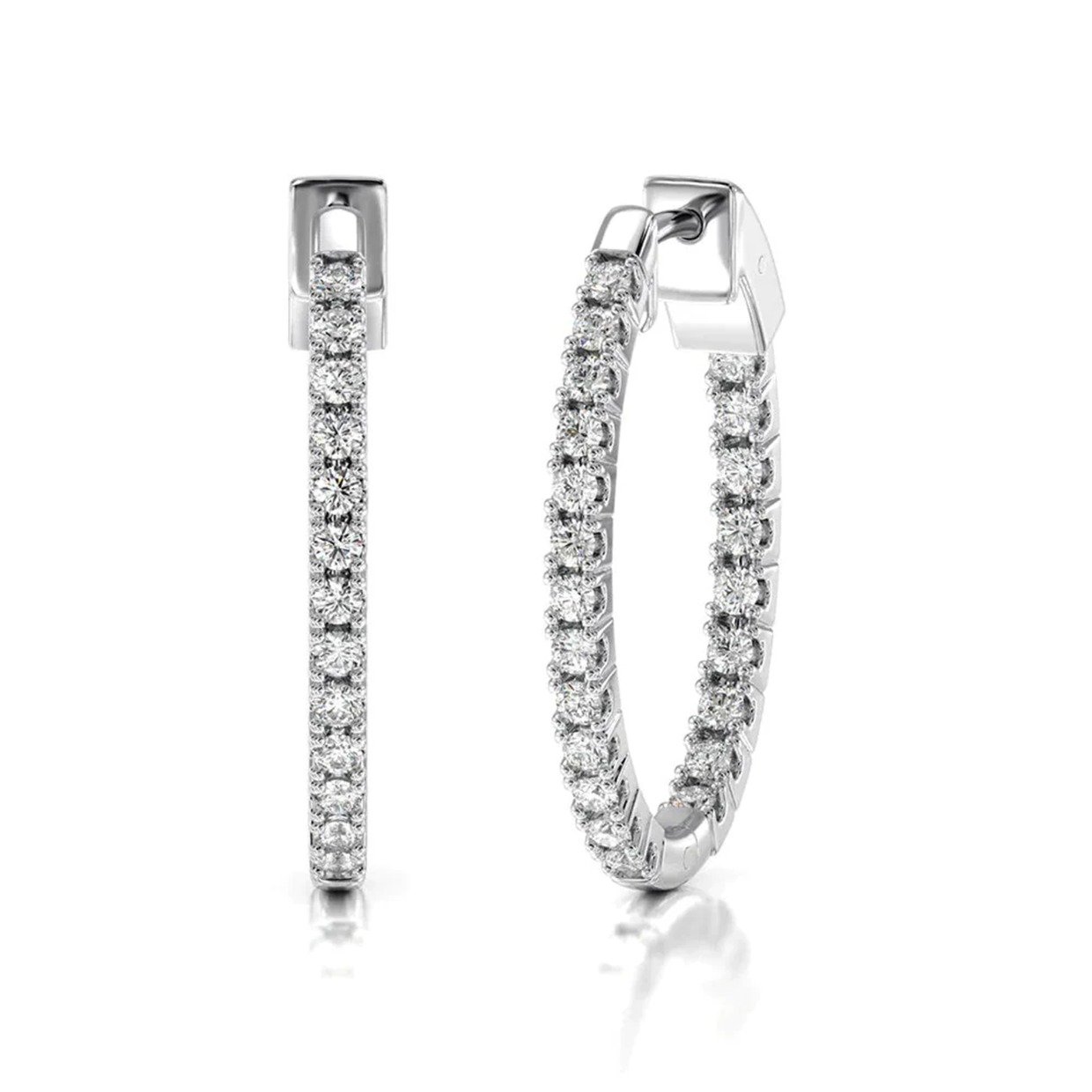 double sided diamond hoops by With Clarity
