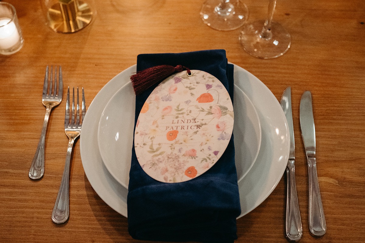 floral wedding menu