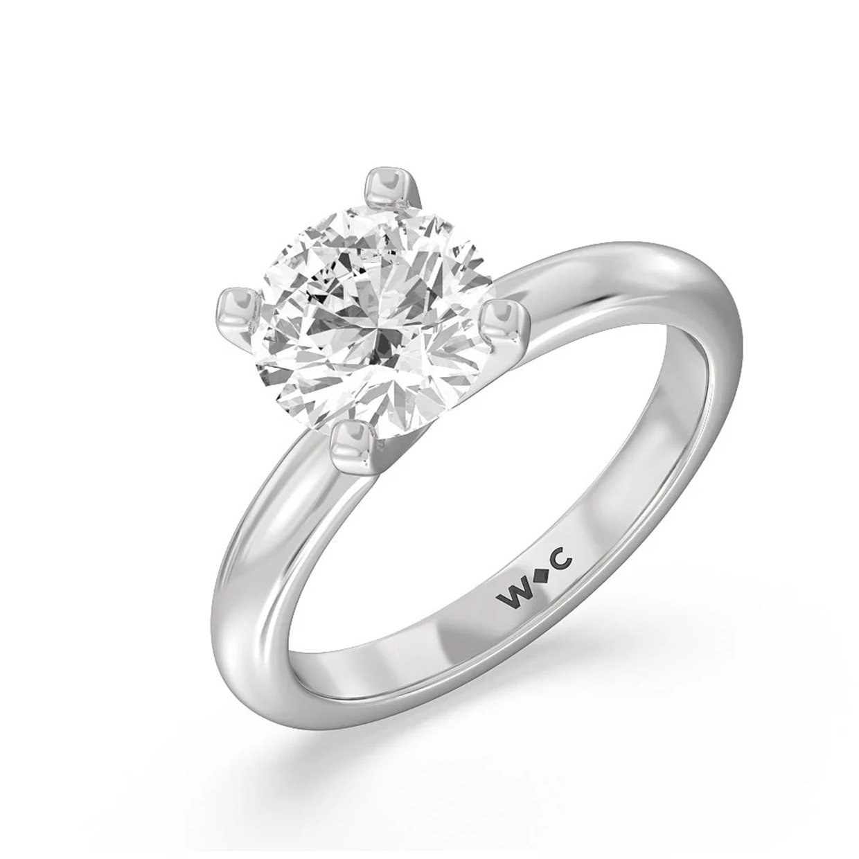 large 4 carat affordable diamond engagement ring by With Clarity