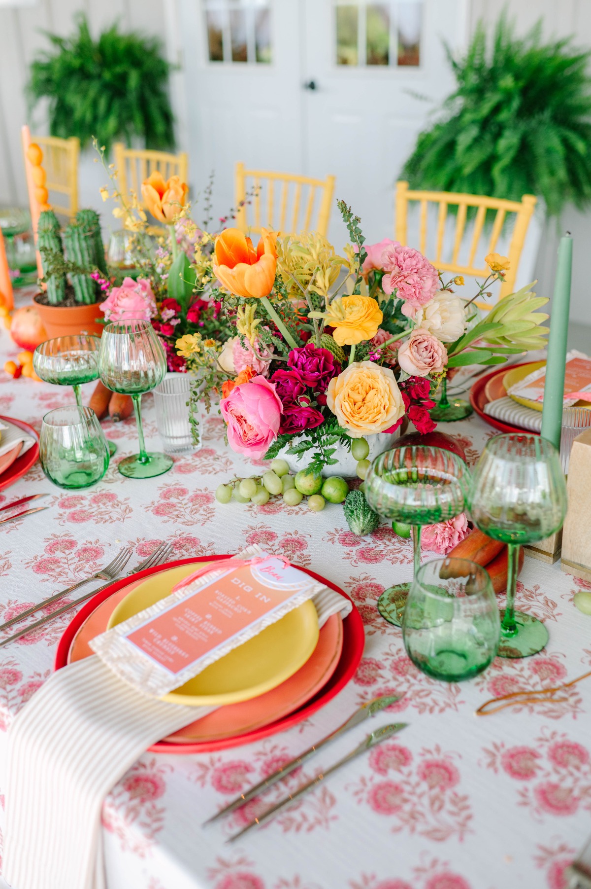 jewel tone centerpieces