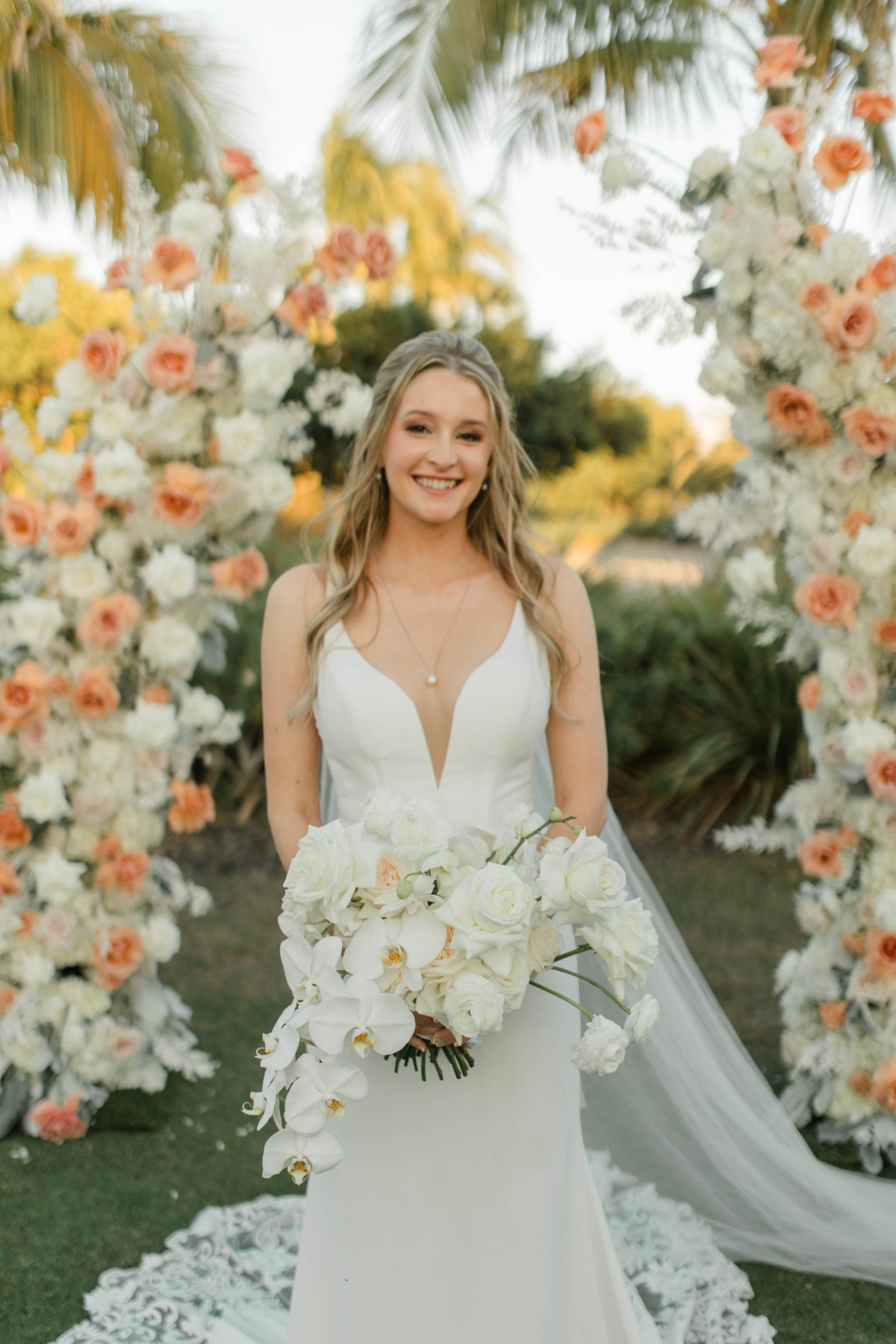 white orchid bouquet