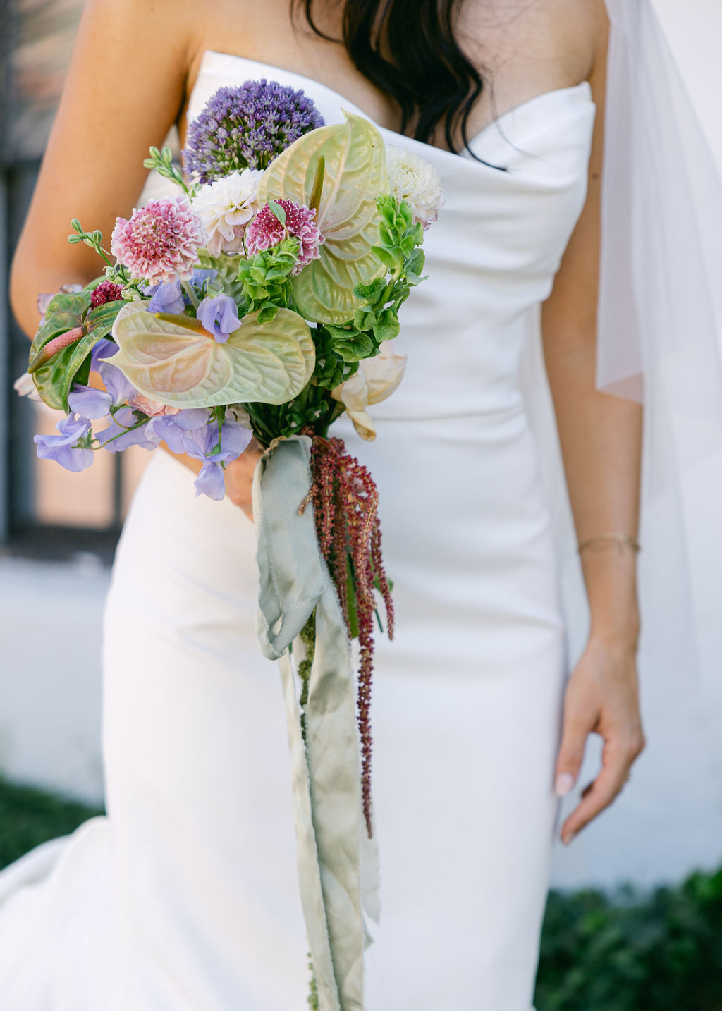 bouquet with dripping florals