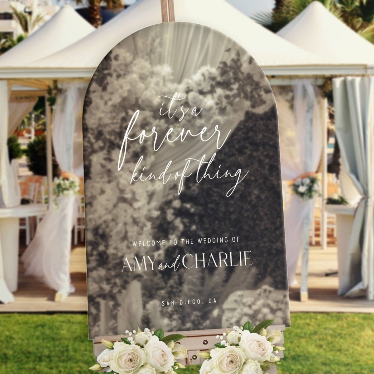 mirror-wedding-welcome-sign-gold