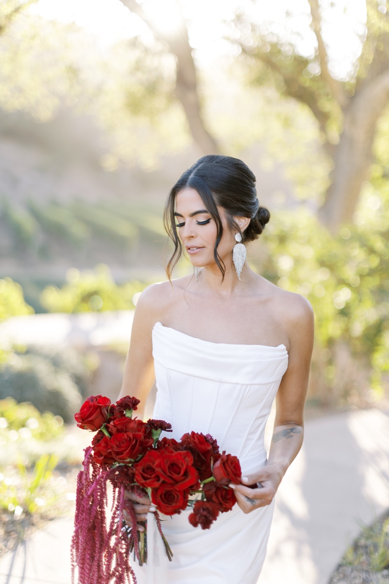 modern corseted wedding dress