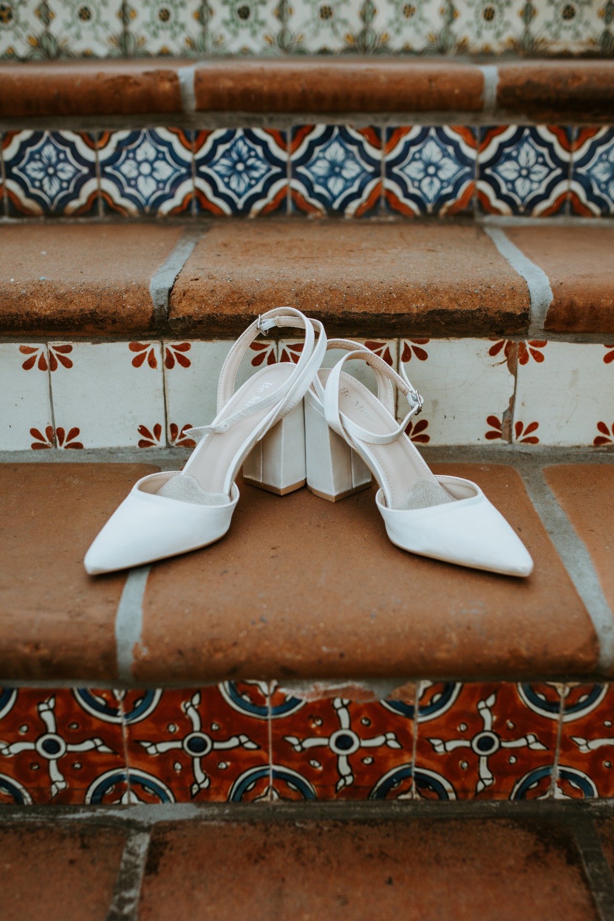 timeless white pumps for bride