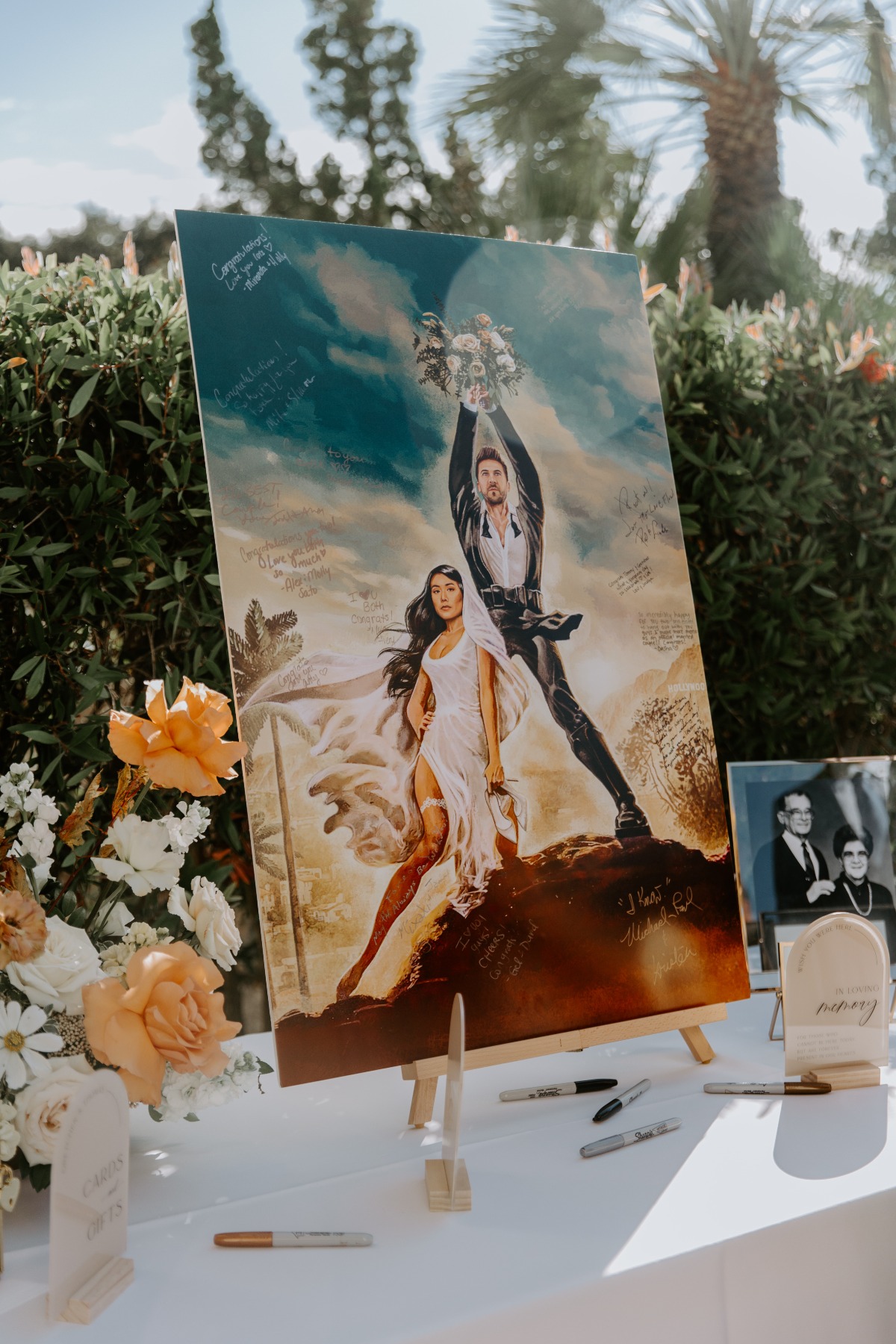 custom movie poster guest book for wedding