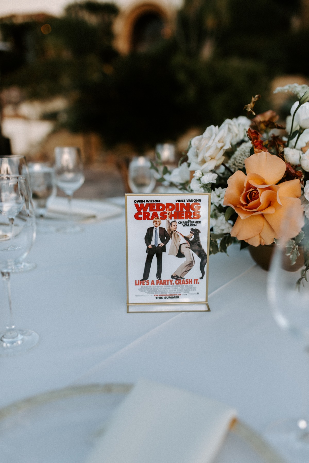 movie inspired wedding table numbers