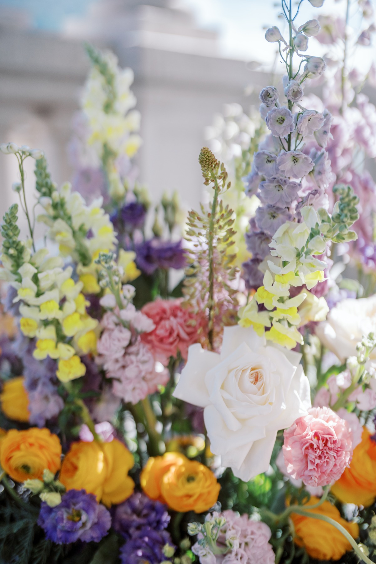 colorful wedding flowers