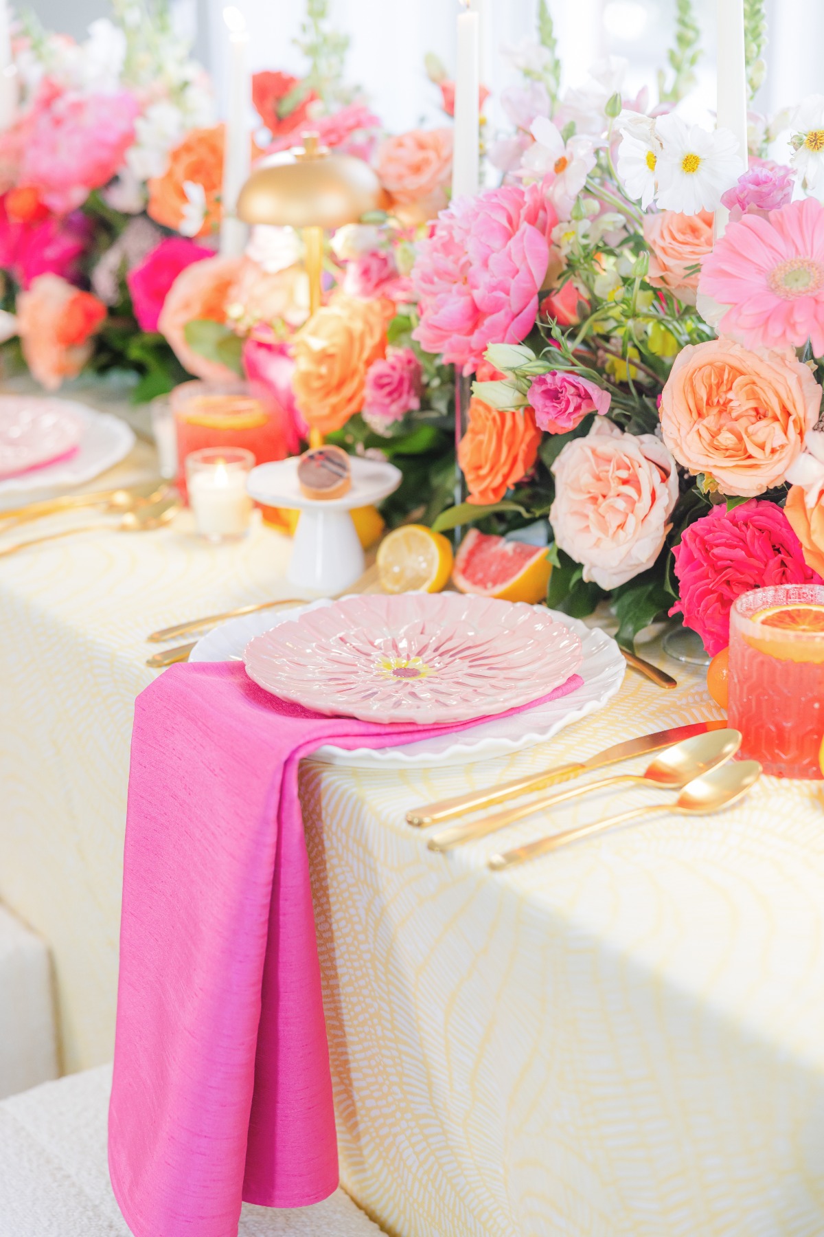 purple place settings
