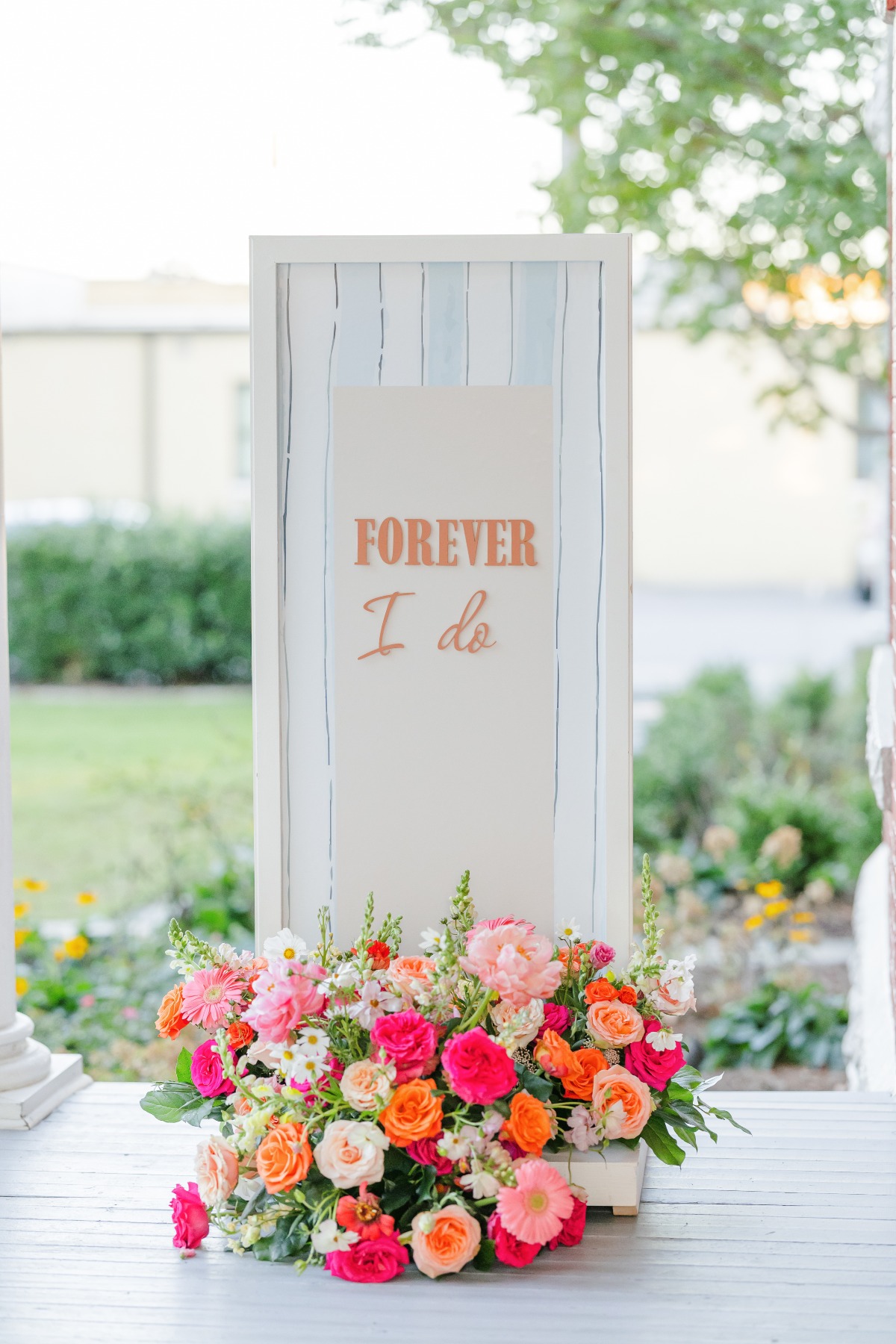 DIY wedding welcome sign