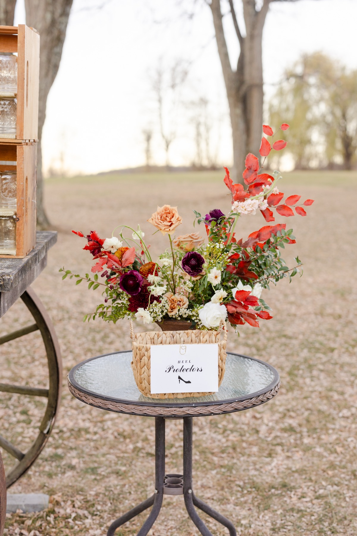 heel caps for outdoor wedding