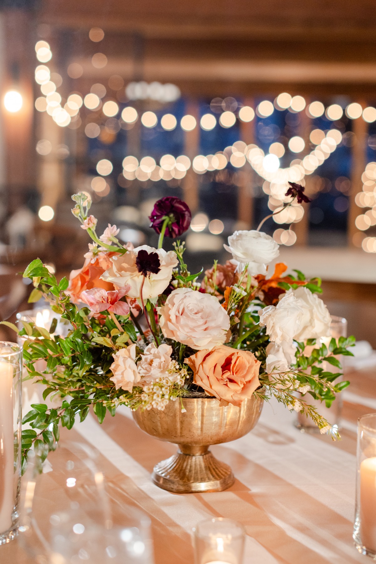 pastel fall wedding centerpieces