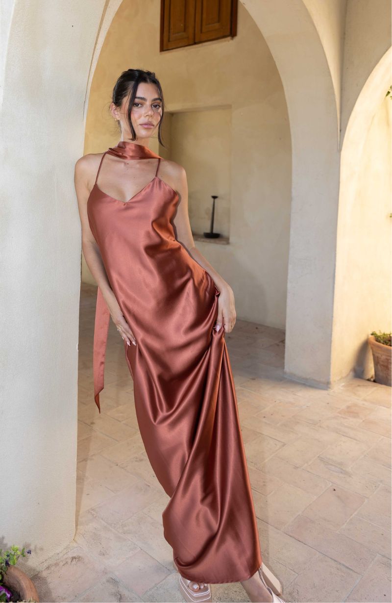 Brooklyn_Satin_Terracotta_Rust_Brown_Strappy_Slip_Bridesmaids_Dress_Waist_Sash_1