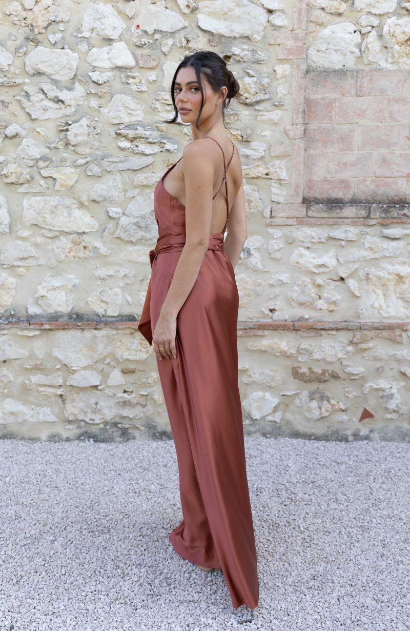 Brooklyn_Satin_Terracotta_Rust_Brown_Strappy_Slip_Bridesmaids_Dress_Waist_Sash_4