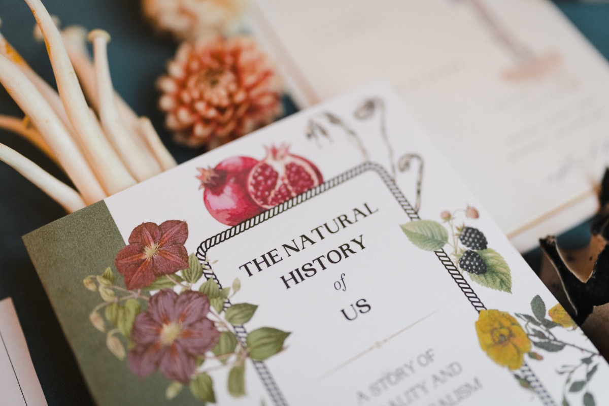 botanical guide wedding program