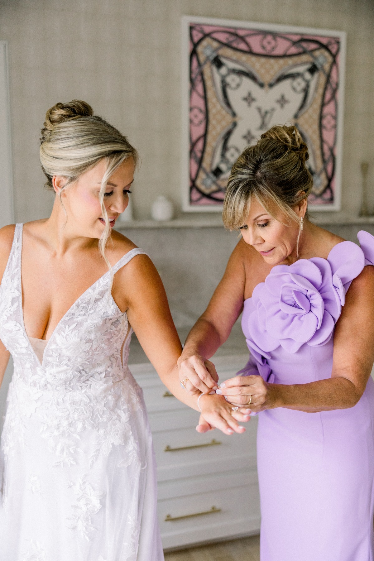 chic lavender mother of the bride dress