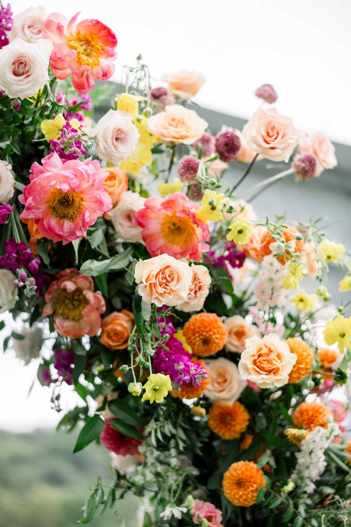 bright wedding flowers