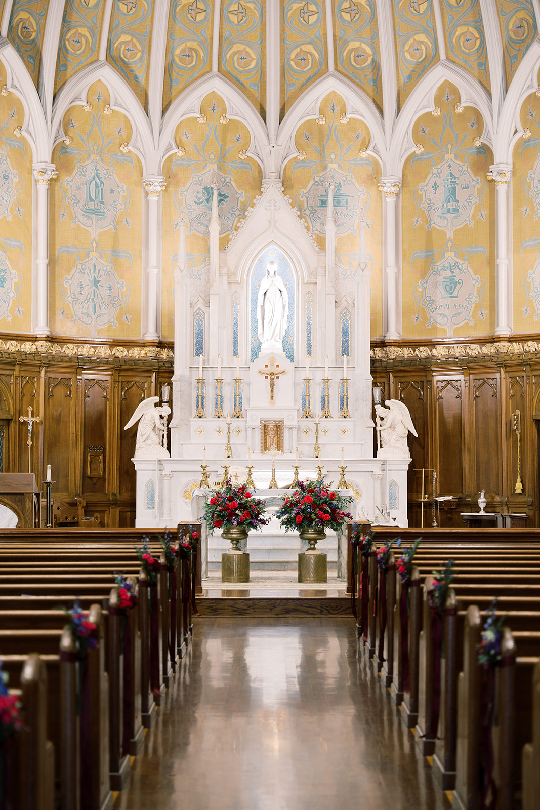 jewel-tone cathedral wedding