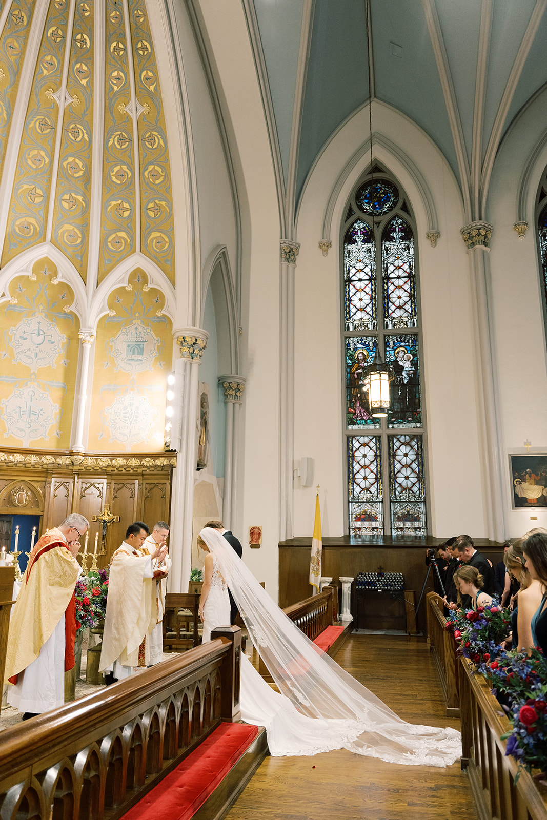 art deco cathedral wedding