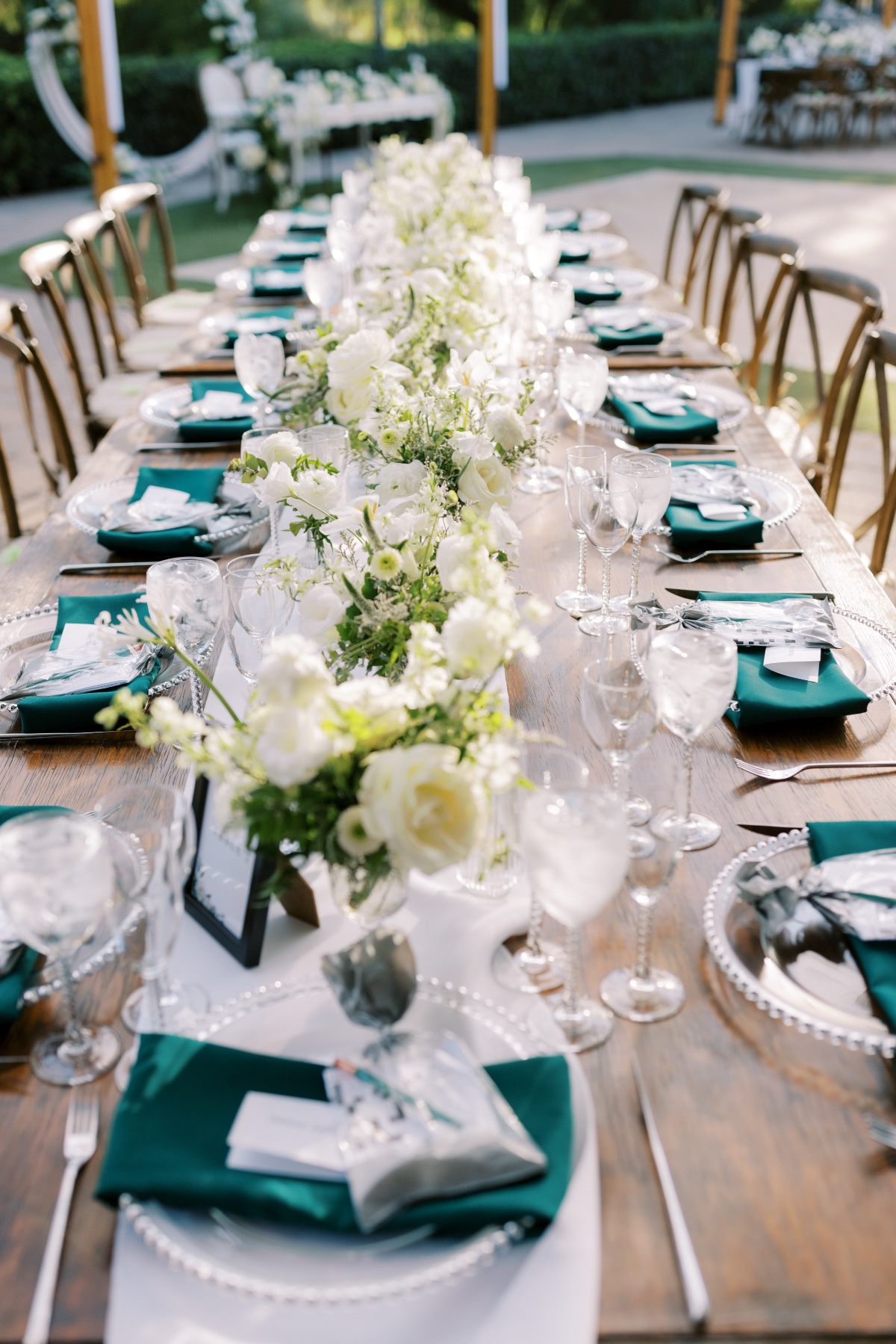 teal accent linens