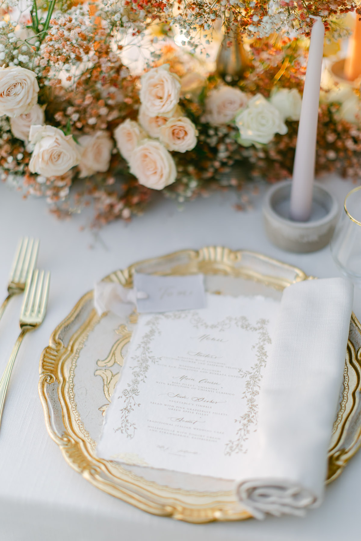 classic European wedding menu