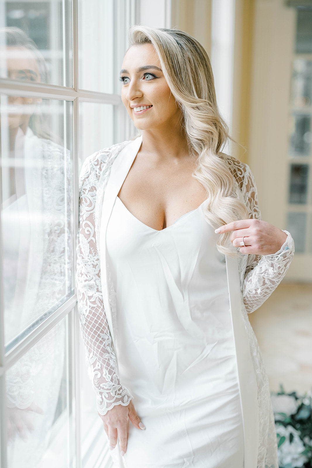 lace bridal robe